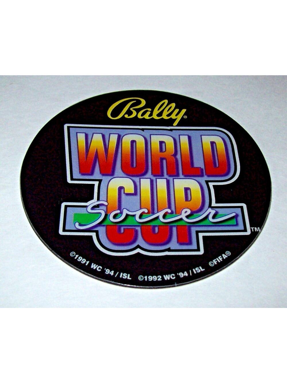 World Cup Soccer Original NOS Pinball Machine Plastic Promo Disc Game FIFA
